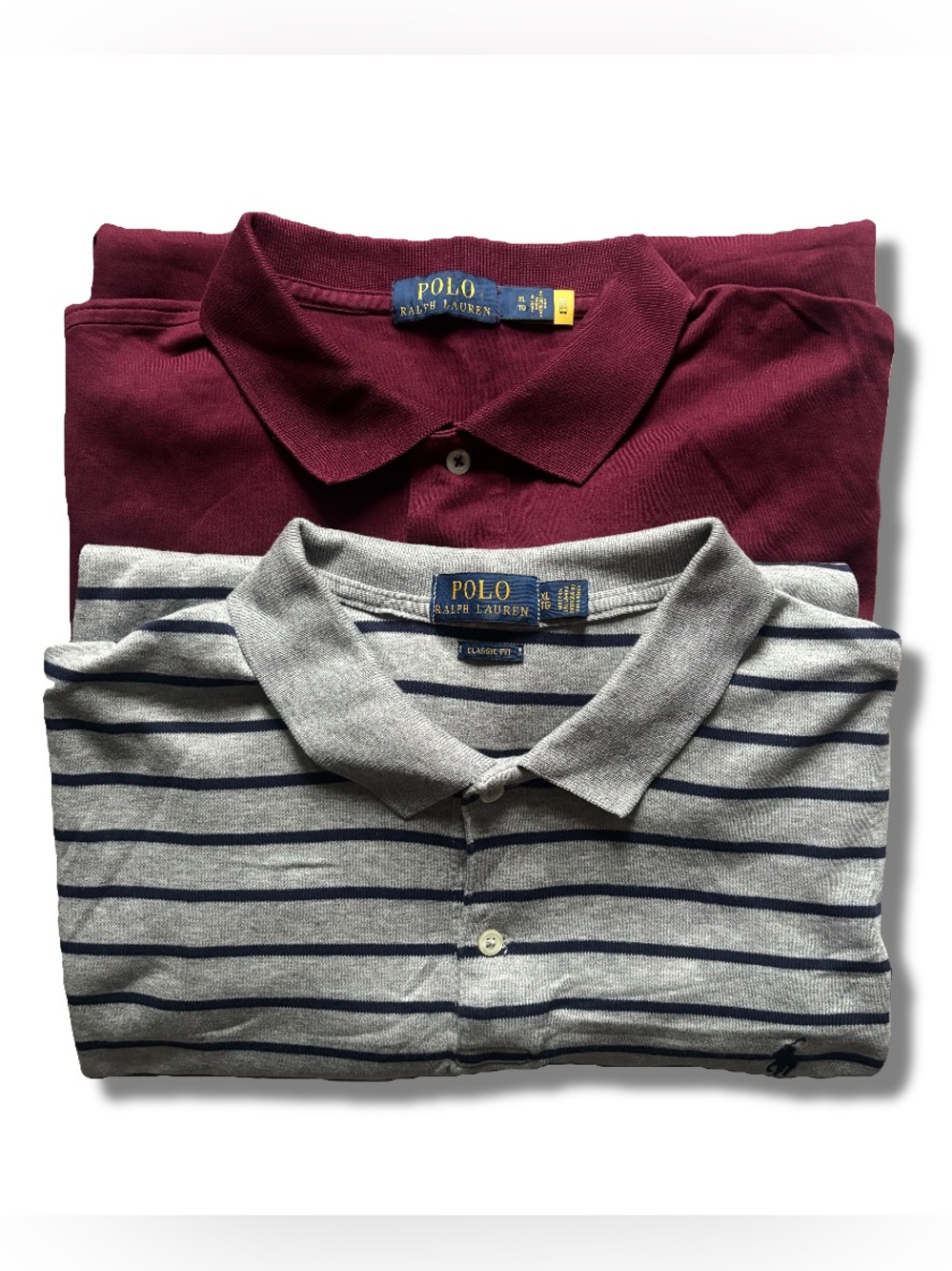 LOT OF TWO (2) Polo Ralph Lauren Classic Fit Polos Size XL